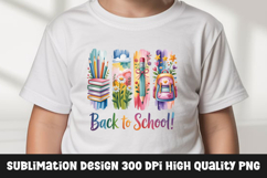 Back to school watercolor clipart sublimation design Product Image 1