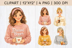 Girl Boss Babe | Business Woman affirmation clipart png Product Image 1