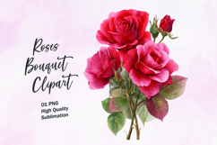 Rose Bouquet Clipart Sublimation PNG Product Image 1
