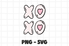 XOXO Valentine SVG PNG, Hugs and Kisses Clipart. Product Image 1