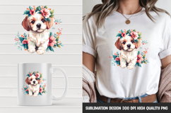 Husky Pup Watercolor Clipart Sublimation PNG Product Image 1