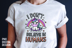 UNICORN SARCASTIC QUOTE SUBLIMATION T-SHIRT DESIGN Product Image 1