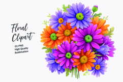 Spring flower watercolor clipart Product Image 1