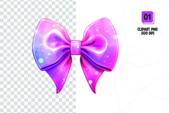 Valentines Day bow clipart, glitter bow clipart sublimation Product Image 1