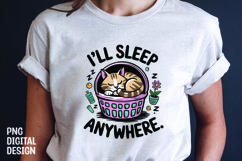 CAT SARCASTIC QUOTE SUBLIMATION T-SHIRT DESIGN Product Image 1