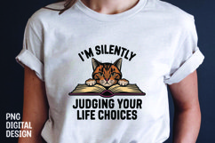 CAT SARCASTIC QUOTE SUBLIMATION T-SHIRT DESIGN Product Image 1