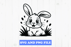 Cute bunny SVG Design for T-Shirts and Mugs Product Image 1