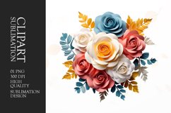 Colorful flower clipart sublimation Product Image 1