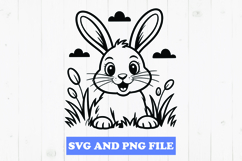 Cute bunny SVG Design for T-Shirts and Mugs Product Image 1