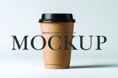Brown paper coffee cup mockup Product Image 1