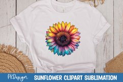 Vibrant Sunflower Watercolor Clipart Sublimation Product Image 1