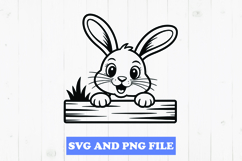 Cute bunny SVG Design for T-Shirts and Mugs Product Image 1