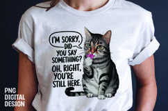 CAT SARCASTIC QUOTE SUBLIMATION T-SHIRT DESIGN Product Image 1