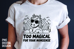 UNICORN SARCASTIC QUOTE SUBLIMATION T-SHIRT DESIGN Product Image 1