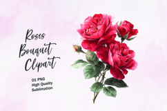 Rose Bouquet Clipart Sublimation PNG Product Image 1