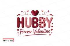 Hubby Forever Valentine Cute Love Typography Design Product Image 1