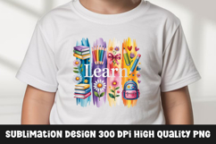 Back to school watercolor clipart sublimation design Product Image 1