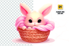 Watercolor cute bunny clipart sublimation png Product Image 1