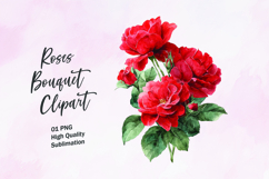 Rose Bouquet Clipart Sublimation PNG Product Image 1