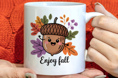 Cute Autumn Season Welcome Clipart PNG Product Image 1