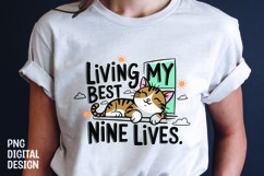 CAT SARCASTIC QUOTE SUBLIMATION T-SHIRT DESIGN Product Image 1