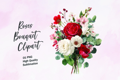 Rose Bouquet Clipart Sublimation PNG Product Image 1