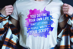 Inspirational quote watercolor t-shirt sublimation png Product Image 1