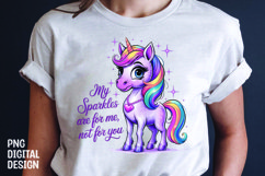 UNICORN SARCASTIC QUOTE SUBLIMATION T-SHIRT DESIGN Product Image 1