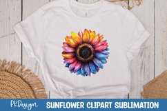 Vibrant Sunflower Watercolor Clipart Sublimation Product Image 1