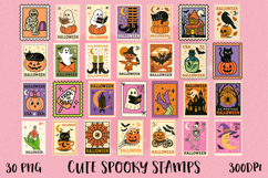 Cute Spooky Halloween Postage Stamp PNG | Sublimation BUNDLE Product Image 1