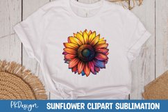 Vibrant Sunflower Watercolor Clipart Sublimation Product Image 1