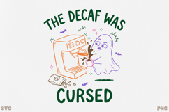 Halloween Ghost Coffee SVG PNG Espresso Machine Design Product Image 1