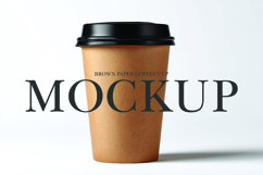 Brown paper coffee cup mockup Product Image 1