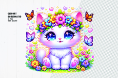 Floral Kitty With Butterflies &amp; Sparkles Product Image 1
