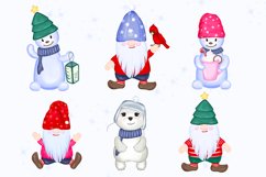 Christmas gnome clipart| Funny gnome, snowman & polar bear Product Image 2