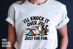 CAT SARCASTIC QUOTE SUBLIMATION T-SHIRT DESIGN Product Image 1