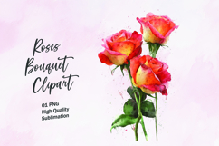 Rose Bouquet Clipart Sublimation PNG Product Image 1