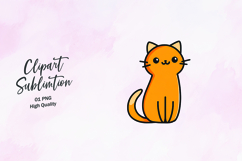 Standing Orange Cat Illustration PNG Product Image 1