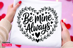 Be Mine Always Valentine Heart Wreath SVG Romantic Love Product Image 1