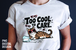 CAT SARCASTIC QUOTE SUBLIMATION T-SHIRT DESIGN Product Image 1
