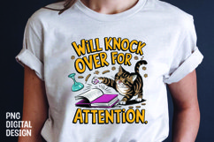 CAT SARCASTIC QUOTE SUBLIMATION T-SHIRT DESIGN Product Image 1