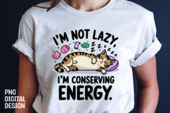 CAT SARCASTIC QUOTE SUBLIMATION T-SHIRT DESIGN Product Image 1