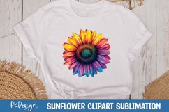 Vibrant Sunflower Watercolor Clipart Sublimation Product Image 1