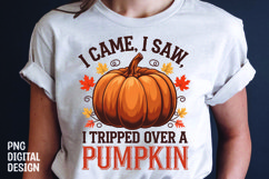 Fall Sarcastic Quote Pumpkin T-Shirt Sublimation Design Product Image 1