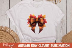 Autumn bow watercolor clipart sublimation Product Image 1