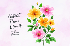 Abstract flower bouquet clipart png Product Image 1