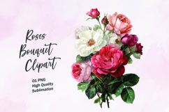 Rose Bouquet Clipart Sublimation PNG Product Image 1