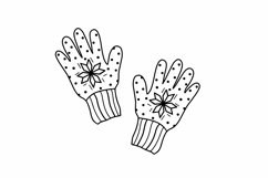 Cute warm gloves clipart | winther SVG Product Image 1