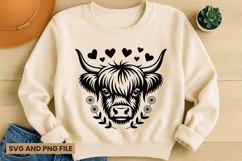 Highland Cow SVG Design for T-Shirts and Mugs Product Image 1
