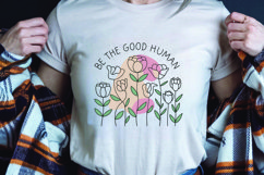 Positive saying quote with flower t-shirt sublimation png Product Image 1